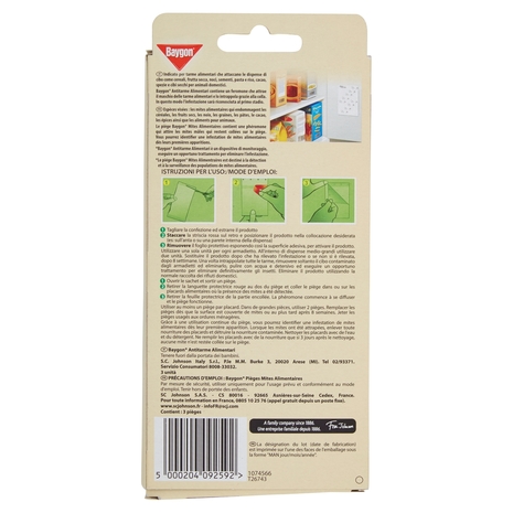 Baygon Antitarme Alimentari, Protezione per la Cucina, Confezione da 3 unità